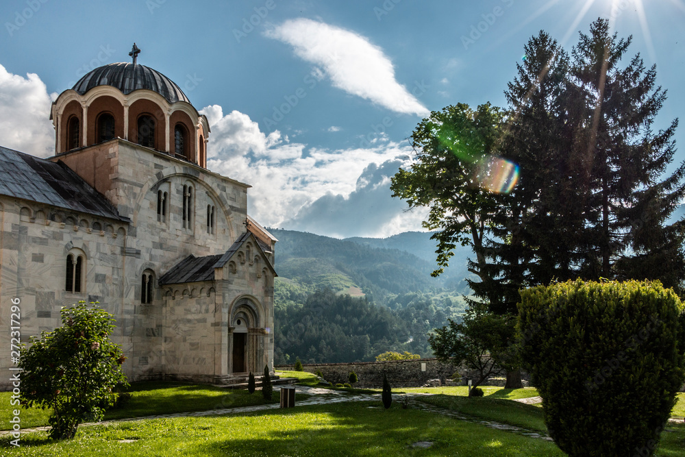 The Studenica Monastery was established in the late 12th century by Stefan Nemanja, founder of the medieval Serb state, shortly after his abdication. It is the largest and richest of Serbia's Orthodox