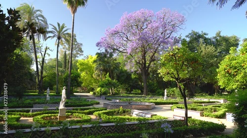 Maria Luisa Park on a sunny morning, Seville, Andalusia, Spain.