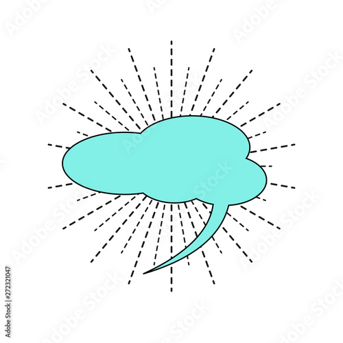 Diolog box in pop art style