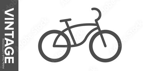 Vintage bike silhouette. Vector flat icon.