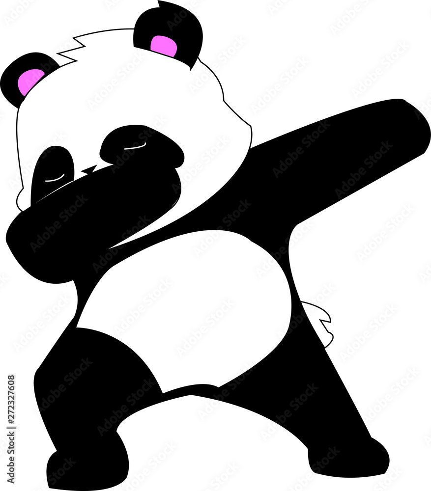 Dabbing panda decoration for T-shirt Stock Vector | Adobe Stock