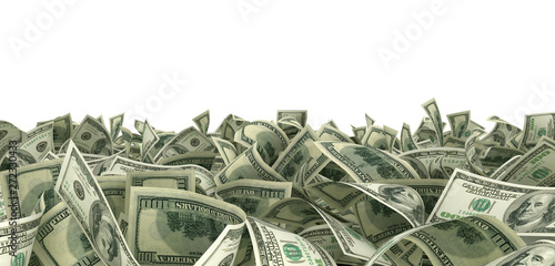 dollars bills heap 3d illustration