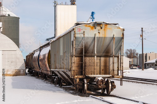 Empty rail cars waiting to be loaded