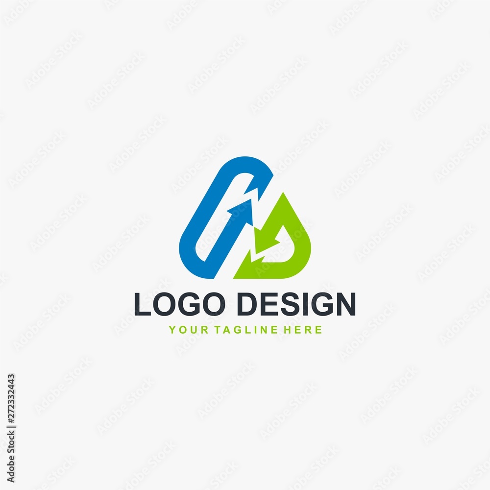 Triangle arrow logo design vector. Abstract logo concept for business. Triangle arrow logo design vector. Abstract logo concept for business.