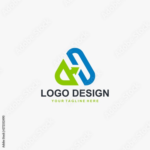 Triangle arrow logo design vector. Abstract logo concept for business. Free Download Triangle arrow logo design vector. Abstract logo concept for business. - GFXLoad