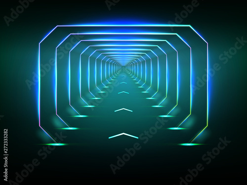 Endless futuristic tunnel