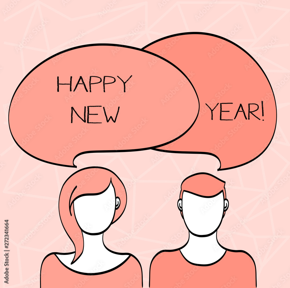 Fototapeta premium Conceptual hand writing showing Happy New Year. Business photo showcasing Greeting Celebrating Holiday Fresh Start Best wishes