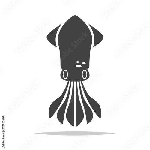 Squid icon vector isolated illustration