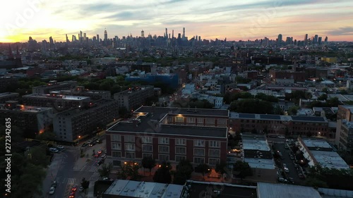 Aerial of Bushwick, Brooklyn at Night (2019) photo