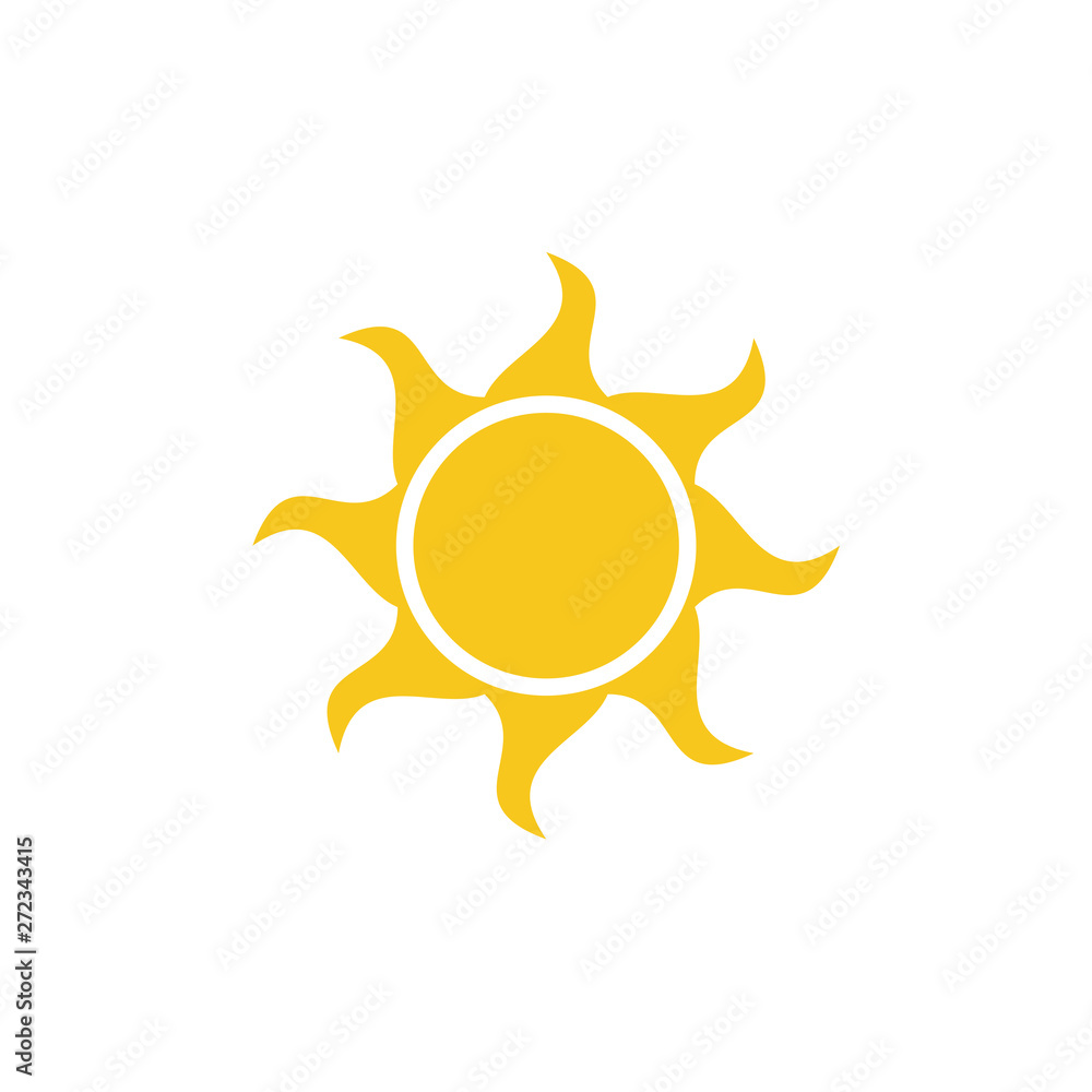 Sun icon vector isolated. Sun flat vector icons. sun logo design inspiration Sun icon vector isolated. Sun flat vector icons. sun logo design inspiration