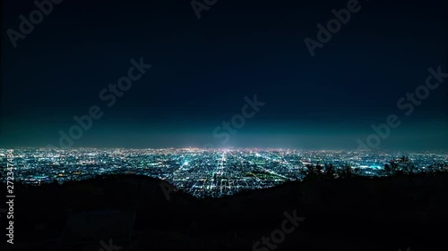 Night View of Urban Landscape Timelapse