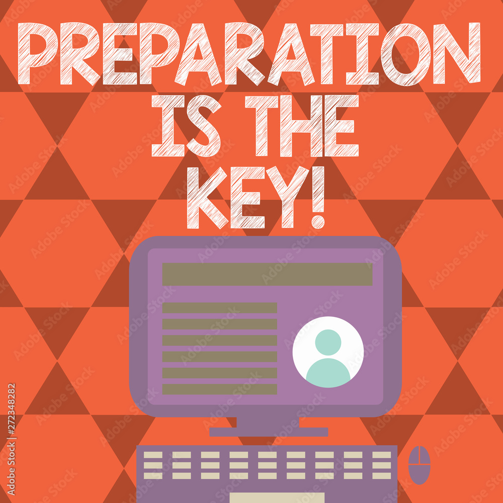 Text sign showing Preparation Is The Key. Conceptual photo Learn Study Prepare yourself for achieving success Text sign showing Preparation Is The Key. Conceptual photo Learn Study Prepare yourself for achieving success