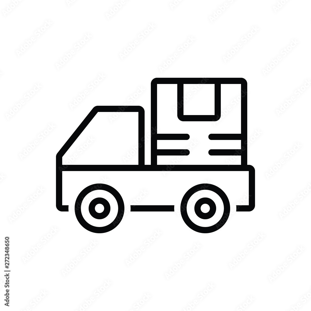 Black line icon for shipping delivery