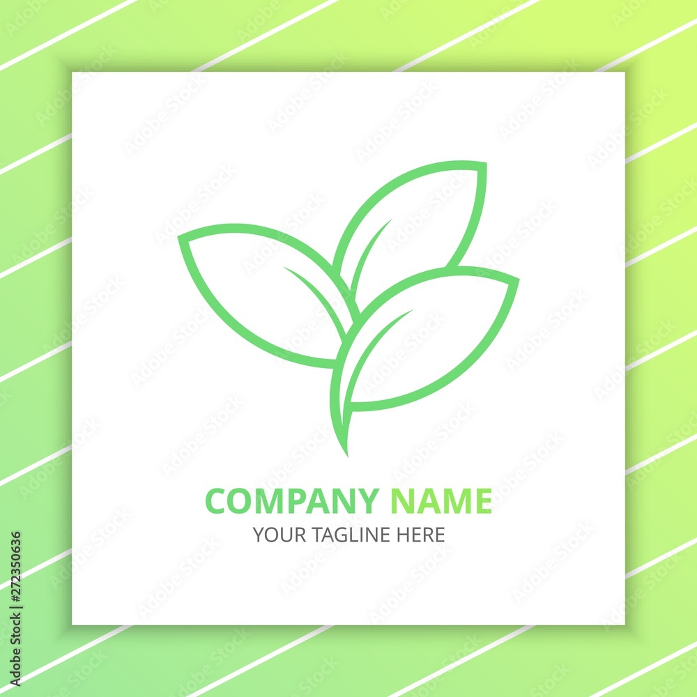 Agriculture Logo Design Concept With Green Leaves Icon, Nature, used for your company agricultural system, farm, plantation production
