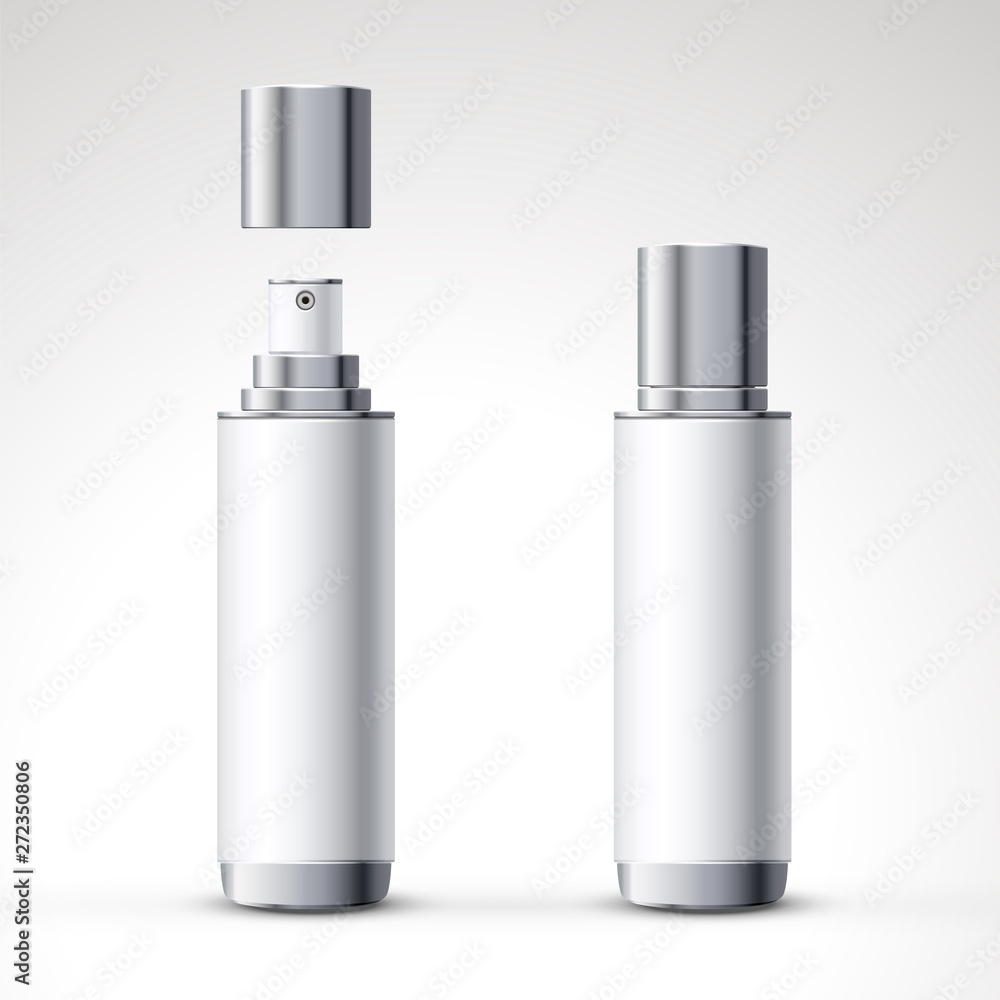 White spray bottle package design White spray bottle package design