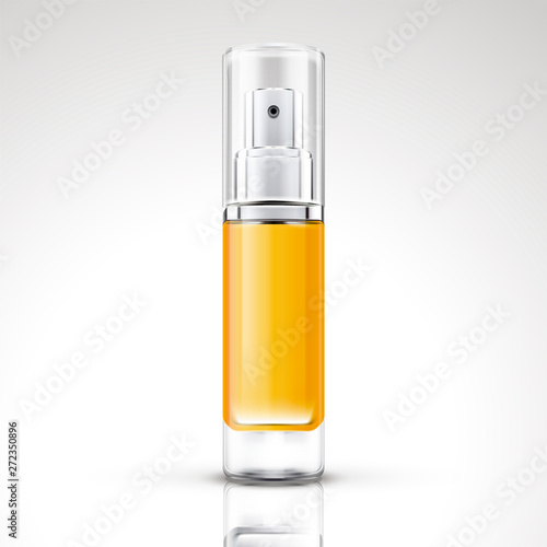 Chrome yellow spray bottle package design