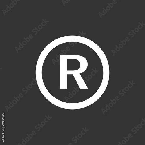 Register trademark symbol icon vector