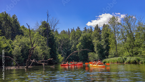 Fototapeta Naklejka Na Ścianę i Meble -   Mazury-rzeka Krutynia w północno-wschodniej Polsce