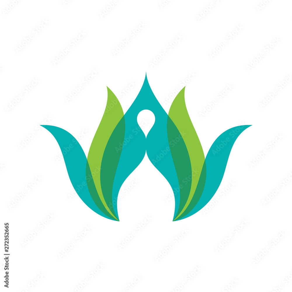 lotus peacock logo design, peacock logo in flower/leaf shape