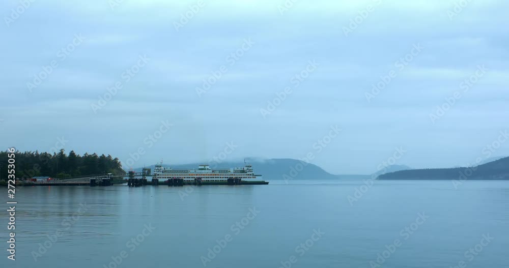 Time-lapse of the Anacortes, Washington Ferry on a foggy rainy day. Time-lapse of the Anacortes, Washington Ferry on a foggy rainy day.