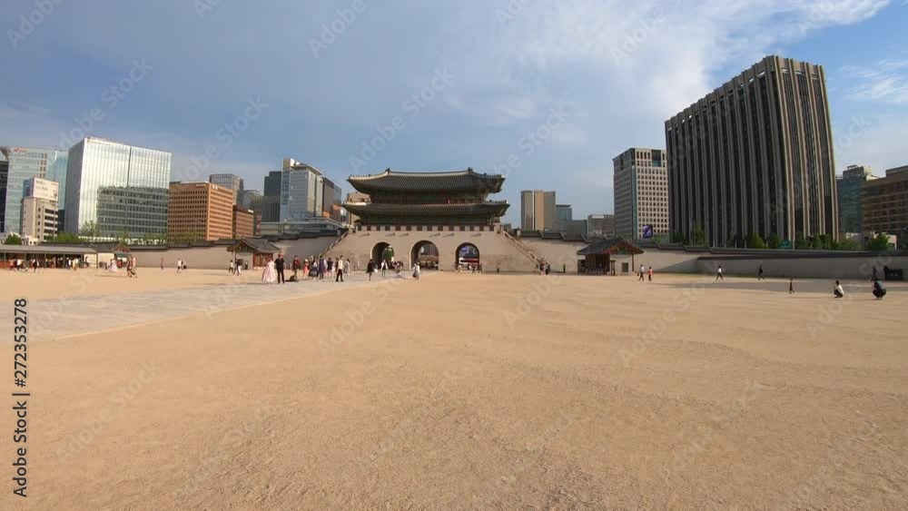 Timelapse at Gyeongbokgung Palace in Seoul,South Korea Timelapse at Gyeongbokgung Palace in Seoul,South Korea
