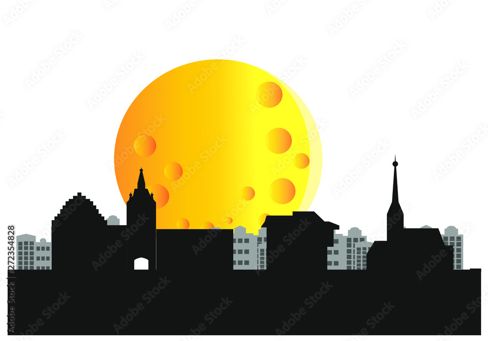 Fototapeta premium Swiss city skyline of Zug