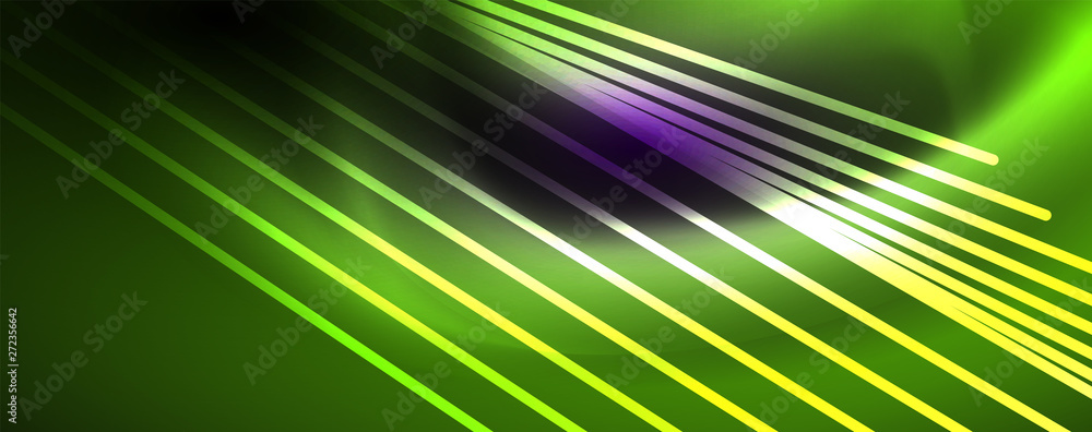 Color light with lines, outer space background, bright rays Color light with lines, outer space background, bright rays