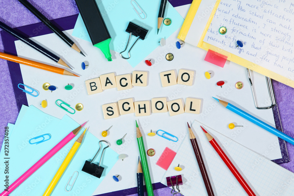 Different study equipment ready for school Different study equipment ready for school
