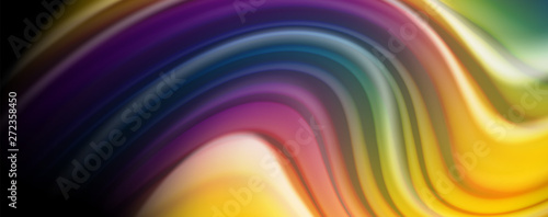 Abstract wave lines fluid rainbow style color stripes on black background. Artistic illustration for presentation  app wallpaper  banner or poster