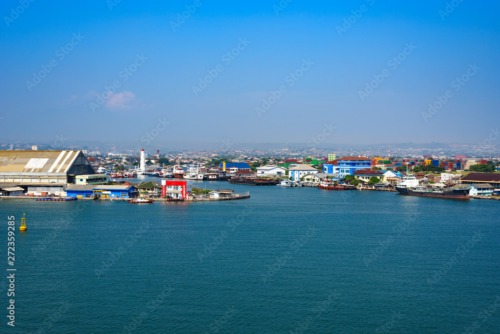 Inner harbor of Semarang port, Java, Indonesia
