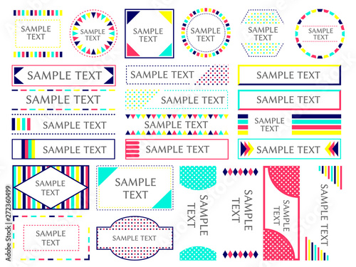 かわいい見出しとフレームのセット Stock Vector Adobe Stock かわいい見出しとフレームのセット Stock Vector Adobe Stock