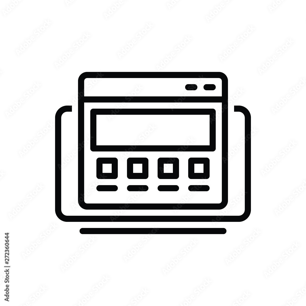 Black line icon for product website Black line icon for product website