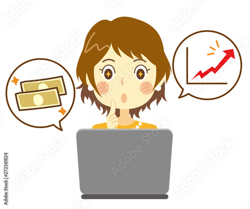ネットビジネスが成功して目の色が変わる女性