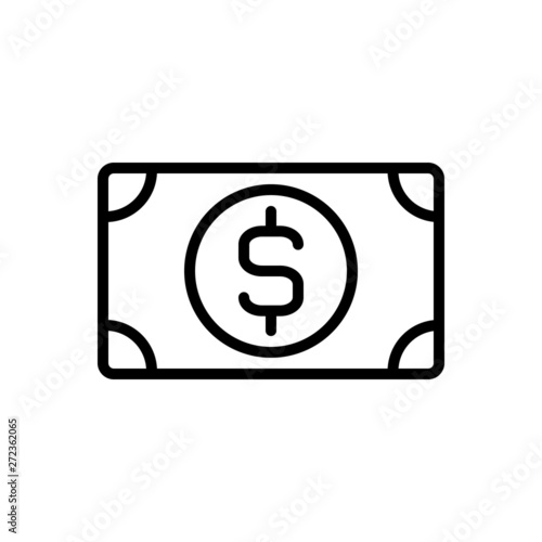 Black line icon for wealth money