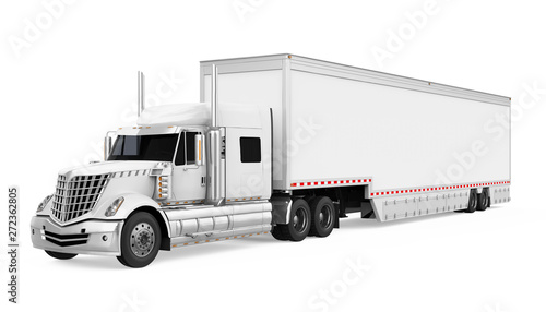 Trailer Truck Isolated