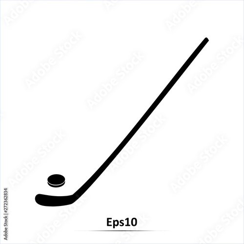Isolated hockey stick icon. Vector Illustration