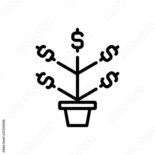 Black line icon for growth evolution