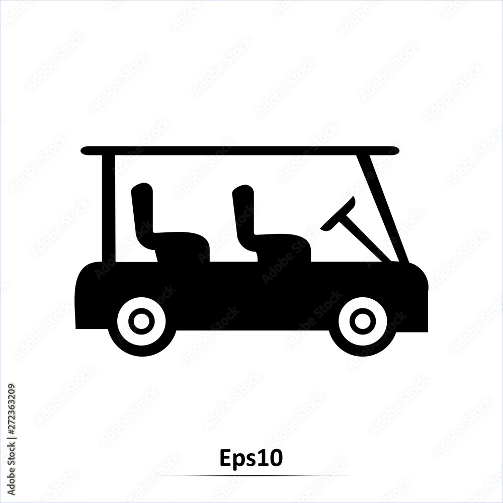 Golf cart vehicle icon. Vector Illustration Golf cart vehicle icon. Vector Illustration