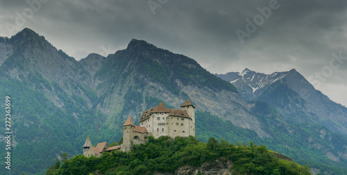 Wallpaper Mural horizontal view of the historic Gutenberg Castle in the village of Balzers in the Principality of Liechtenstein Torontodigital.ca