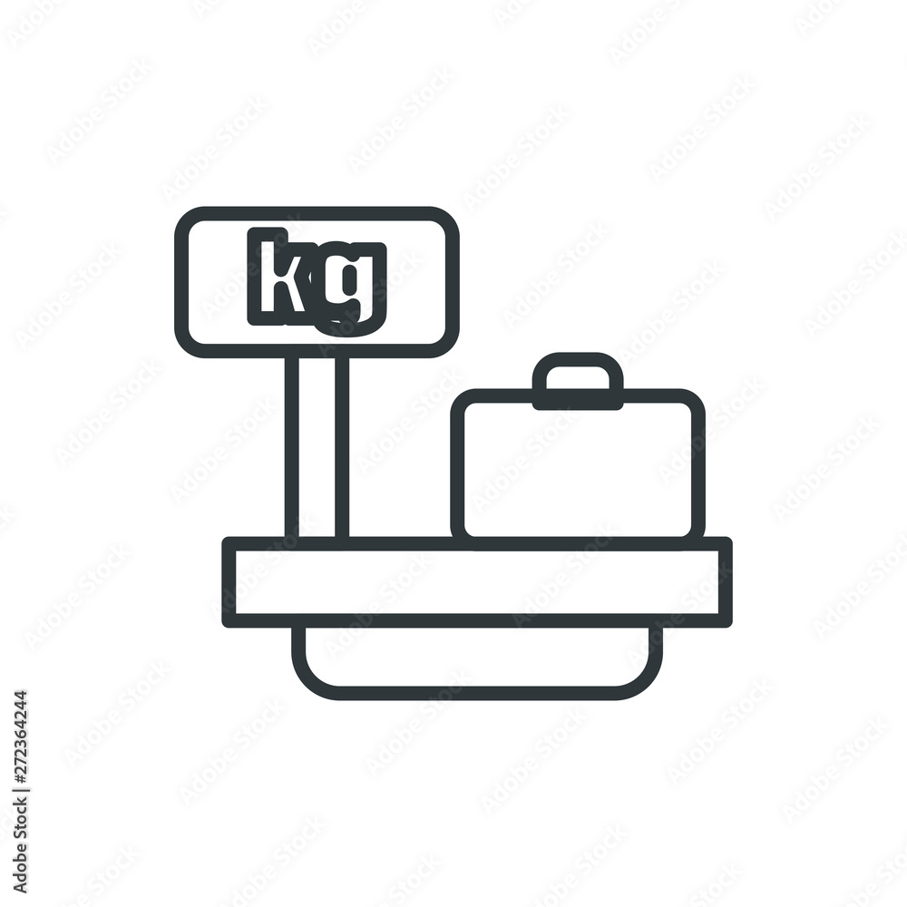 luggage scales vector icon luggage scales vector icon