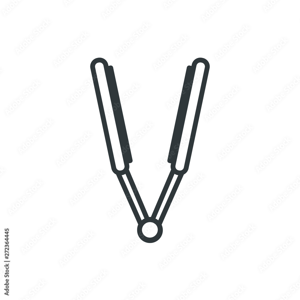 Obraz premium hair iron vector icon