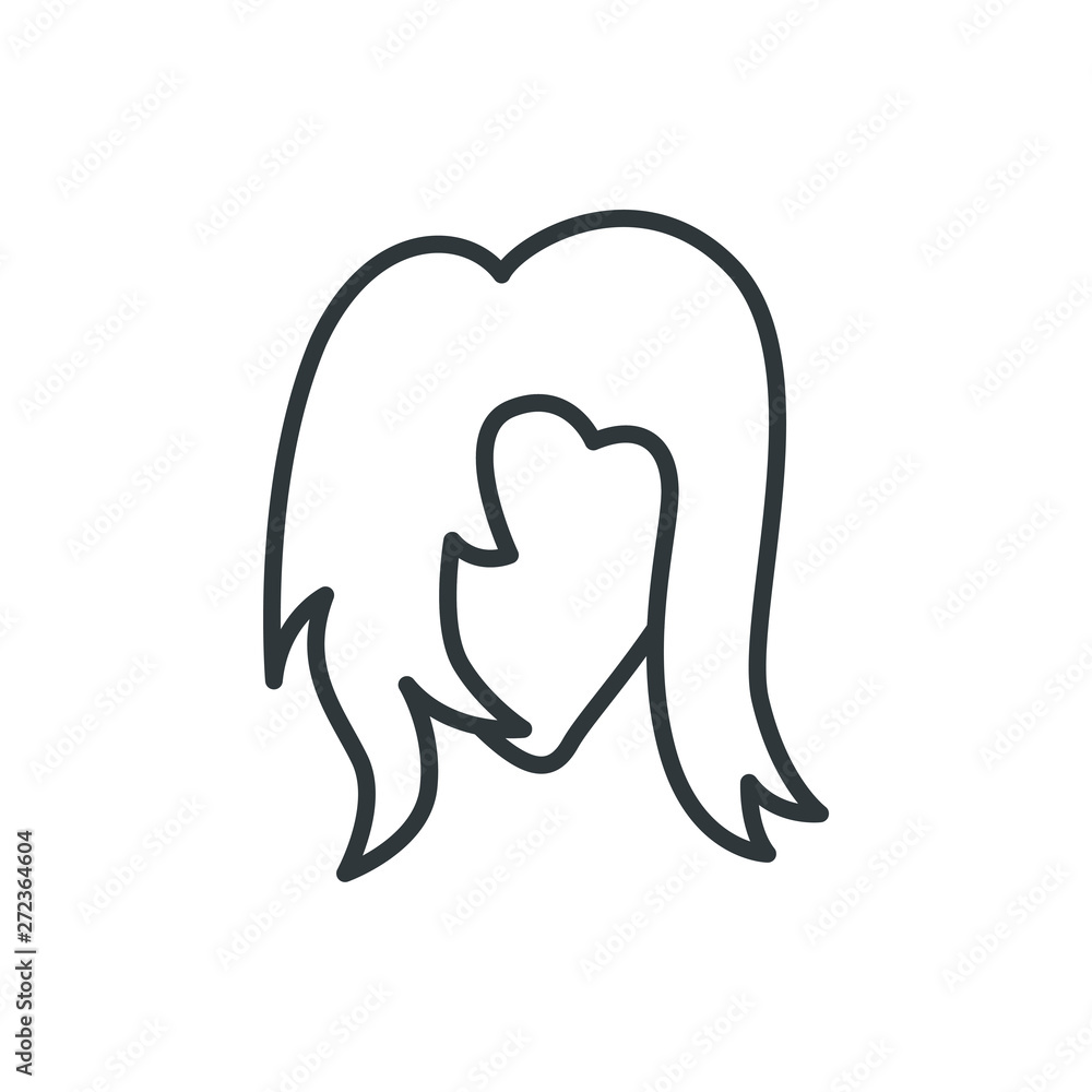 woman hair vector icon woman hair vector icon
