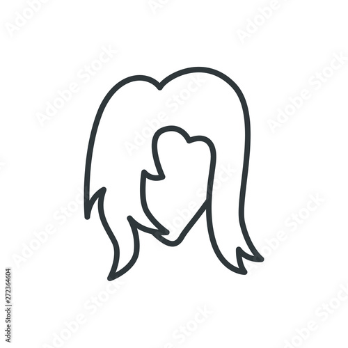 woman hair vector icon