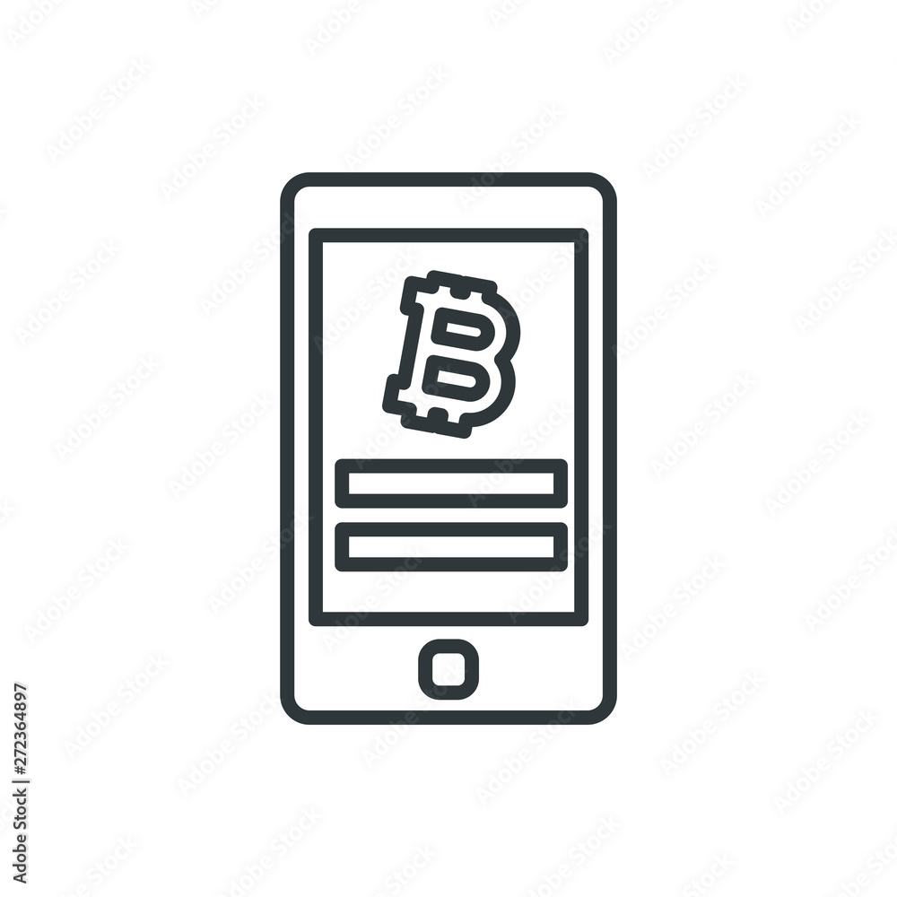 bitcoin phone vector icon bitcoin phone vector icon