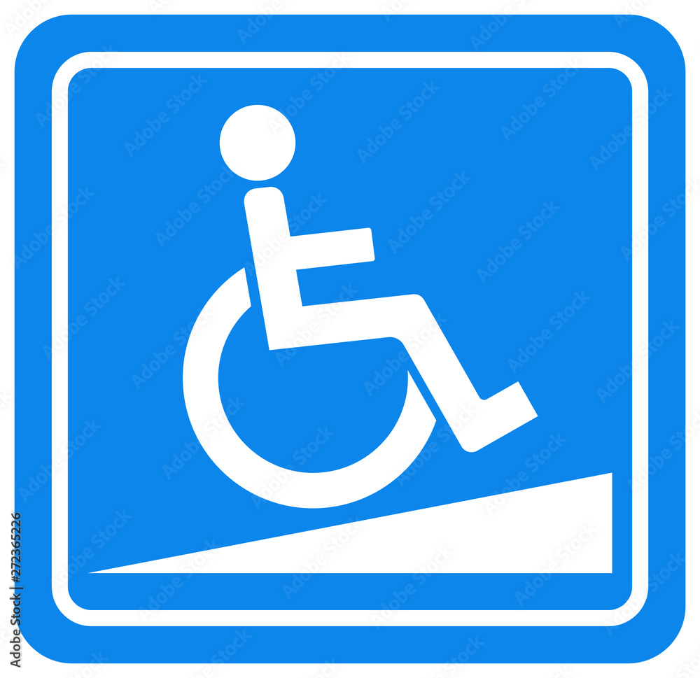 Ramp For The Disabled Symbol Sign, Vector Illustration, Isolate On White Background Label. EPS10 Ramp For The Disabled Symbol Sign, Vector Illustration, Isolate On White Background Label. EPS10
