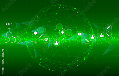 Abstract green, medical background design.