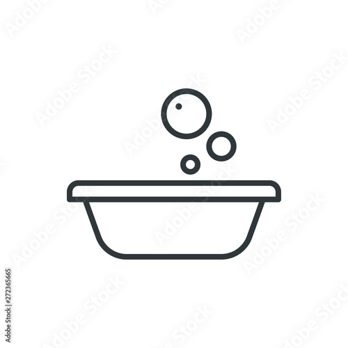 foam basin vector icon