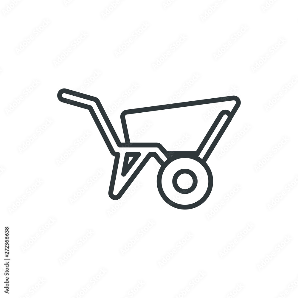 wheelbarrow vector icon wheelbarrow vector icon