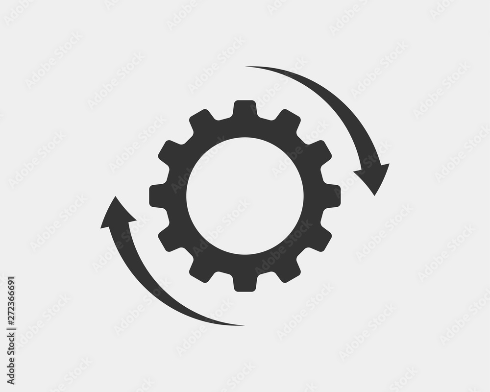Metal gears and cogs vector. Gear icon flat design. Mechanism wheels logo. Cogwheel concept template. Metal gears and cogs vector. Gear icon flat design. Mechanism wheels logo. Cogwheel concept template.