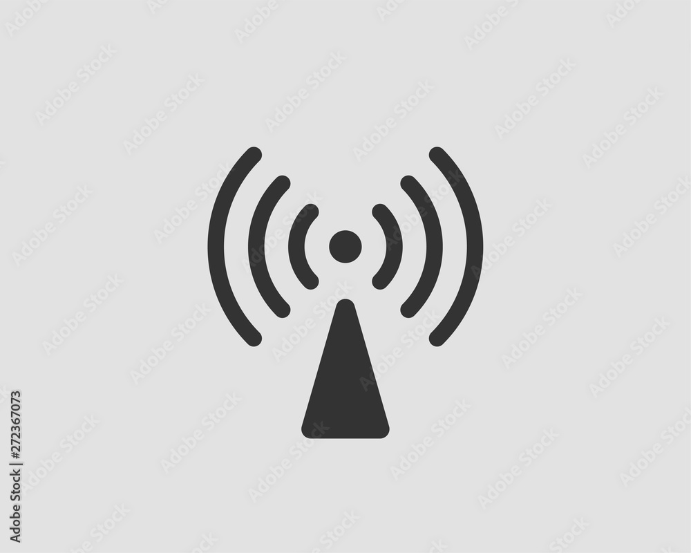 Free wi fi icon. Connection zone wifi vector symbol. Radio waves signal. Free wi fi icon. Connection zone wifi vector symbol. Radio waves signal.